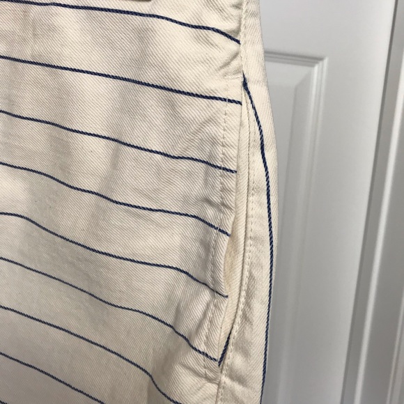 Topshop | Cream and Blue Stripe Denim Skirt - Picture 4 of 7